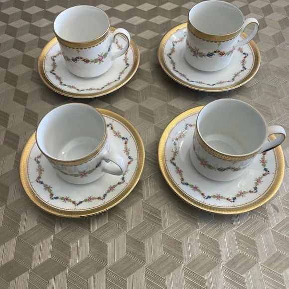Tirshenreuth Bavaria Made in Germany Coffee set of 4 - Picture 15 of 16